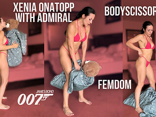 Sadistic Xenia Onatopp with Admiral Scene Standing Bodyscissors (james Bond 007)
