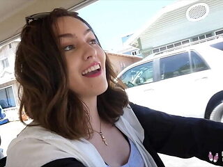 Freya Parker First Casting - Teen Brunette Sucks Big Dick & Fucks Doggystyle