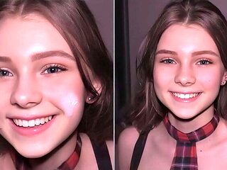 Petite Teen Schoolgirl Blowjob POV - Rough Face Fucking & Deep Throat Cumshot