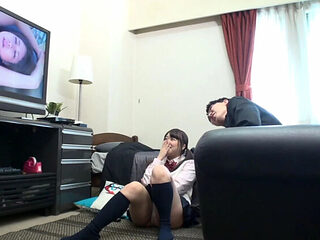 Asian Schoolgirl In Uniform Wet Her Pants Watching Porn At My House - Homemade Teen Cheating