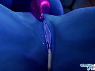 Busty Liara gets visited by strangers at the gloryhole