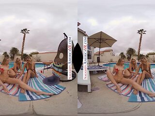 Carmen Caliente, Emma Hix and Jana Q Leda Pound Each Other in Steamy Lesbian Hotel Fuck During Wild Spring Break