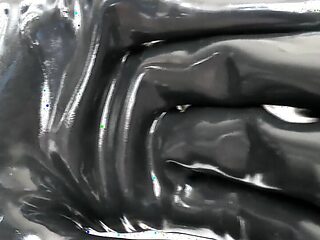 I Decide When You Can Breathe - Black Latex Gloves