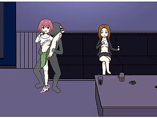 種付委員のオシコト A Clothing Saleswoman Enjoys Gymnastic Sex Stretching And Group Sex In A Karaoke Bar With Car Toon