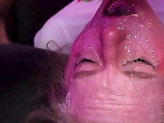 Blonde Whore Gets Her Face Fucked Upside Down