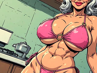 Bikini Old Babes 3D Ai Art