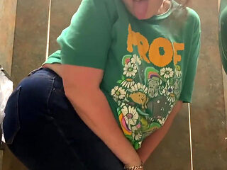 Sexy Brunette Loves It When You Watch Her Pee