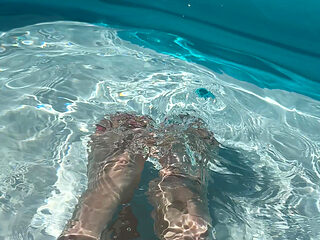 Solo Foot Play in Pool