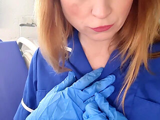 Naughty Nurse Catches You Peeking and Invites You to Fuck Her