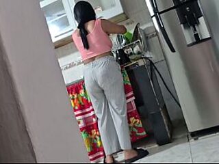 Hotwife Latina gets her ass touched and fucked in new kitchen