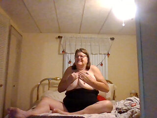 playing on my  bed in black