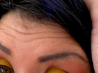 Hot latita Leda Lotharia POV deepthroat blowjob and cum swallow