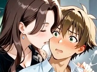 Teacher's sexy neighbour gets eaten out in a 3D Hentai animation