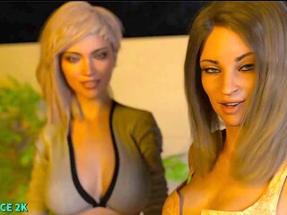 Threesome 3D animation with Misskitty2k in an aquarium setting