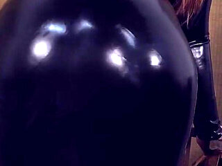 Will My Tongue Please Her? Slave Mila Worships, Shines and Licks Mistress Elysia's Latex Bodysuit