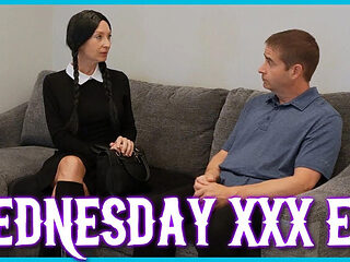 Milf Stella Anal Fuck - Wednesday XXX Parody with Emo Teen Role Play