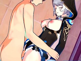 Animation sex, genshin, anime