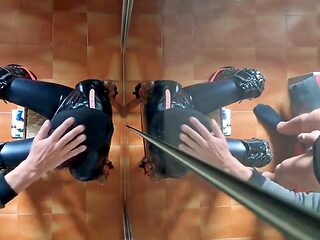 I'm chair tied and he pounds my face until he blows in my mouth