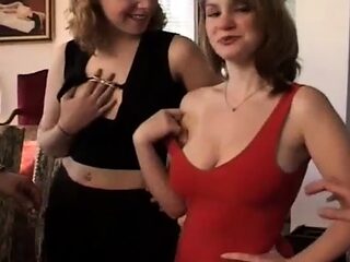 Blonde brunette have group sex