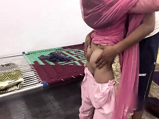 Pregnant Indian Stepmom Takes Big Cock in Ass and Pussy from Servant - Hardcore Desi Sex