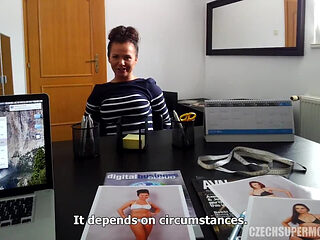 Czech Supermodels 10: Natalie: Brunette with a Cock-worshipping Mouth