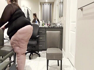 Luxe in Lingerie: Plump Paradise Tight Chair Tease (sd)