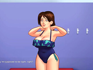 Summertime Saga - Gameplay - Roleplay - Debbie Wears Bikini
