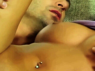 Hot Dark Haired Cutie with Small Tits Takes a Load on Her Shaved Pussy