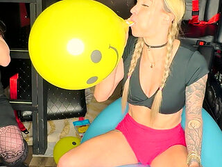 First Time Inflating and Popping Balloons: Mars Solo and Harmony