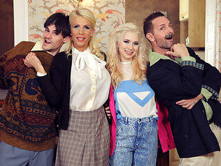 Roxy Risingstar, Tiffany Rousso VR Porn: 80's Flashback Generation X Tries Family Sex - VirtualTaboo