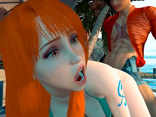 Nami gets wild at the beach - Hot 3D Hentai Fuck with Big Tits & Anal