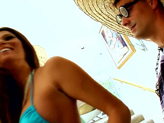 Madelyn Marie gorgeous American pussy fucked by Toni Ribas and Marco Banderas
