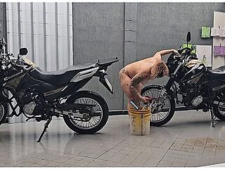 A Promiscuous Married Woman Works At A Car Wash Completely Naked To Attract More Customers