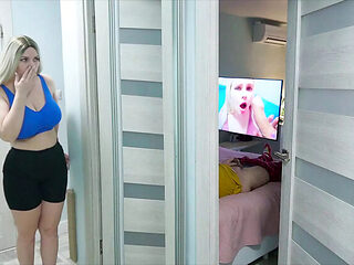 Stepdad Caught by Busty Blonde Stepdaughter - Homemade Russian Roleplay Part 3