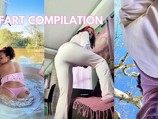 Chubby Latina Fart Compilation at Home, Bathub and Anywhere
