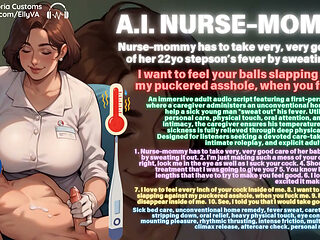 Ai Step-mommy Nurse Femdom Audio Caption Asmr: I Have to Take Good Care of My Baby-boy's Fever by Sweating It Out