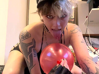 Your Goth GF Indulges Your Balloon Fetish One More Time