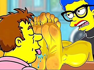 Marge Simpson And Car Toon - Foot Fetish Compilation Animation