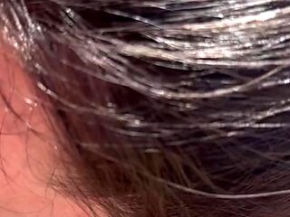 Hot brunette sucks big cock on the beach in French