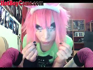 Hot Emo Femboy On Webcam