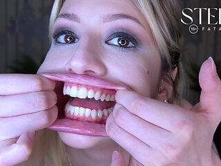 Perfect Natural Teeth Fetish Show All Teeth Including Wisdom Teeth