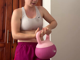 Hot and Sweaty Workout in the Bedroom