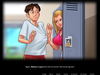 Closed inside Locker with beautiful girlfriend. Big ass fucked summer time saga game