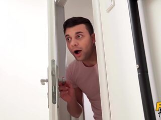 His Big Dick Stuck In A Vacuum Cleaner!