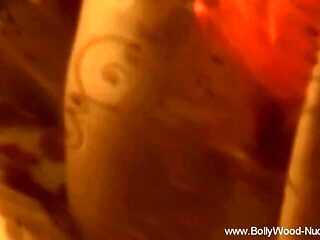 Exotic Indian belly dancer strips bare and shows off her hairy body.