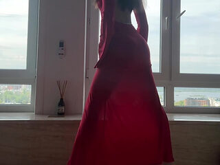 home relaxing - yoga - perfect transparent dress