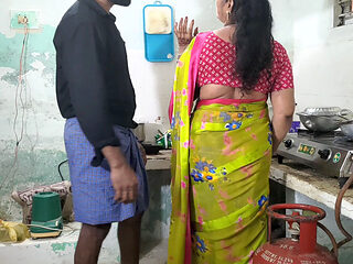 Uncut Homemade Romance Hot Mother-in-law's Kitchen Counter Action While Cooking