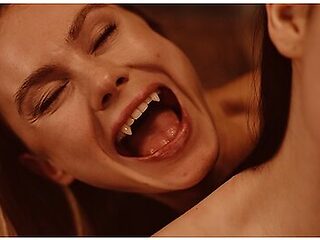 Matty Mila Offers Her Neck To Blonde Vampire Nancy Ace Sexy Gothic Lesbian Domination With Red Bites