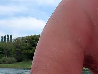 Sexy Granny Swims Naked in a Lake!
