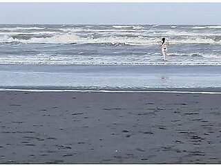 Stepmother Loses Her Clothes At The Beach